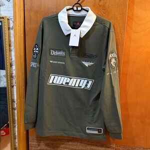 Jordan Olive Green Casual Button Down Shirt